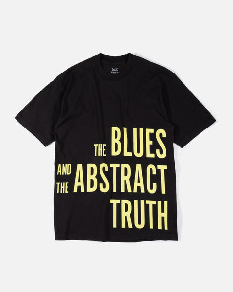 Blues & The Abstract Truth T-shirt in Black from the Book Works Spring / Summer 2023 collection blues store www.bluesstore.co