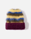 Boxy Stripe Knit Beanie in Yellow/Multi from the Brain Dead Spring / Summer 2023 collection blues store www.bluesstore.co
