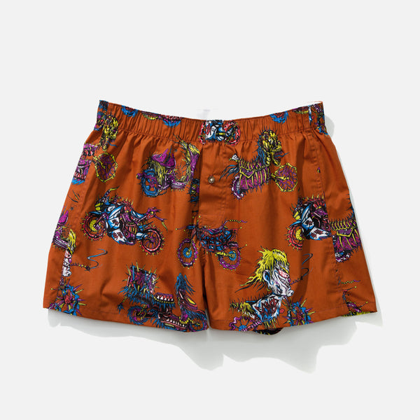 Brain Dead Moto boxer shorts with allover printed graphic blues store www.bluesstore.co