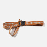 Running Head Woven Belt in Light Brown by Brain Dead blues store www.bluesstore.co