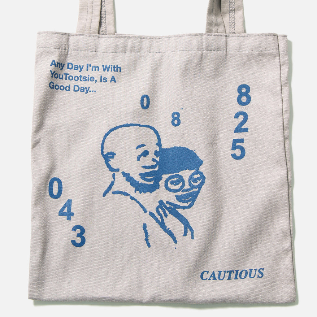 Any Day 9oz canvas Tote Bag in Grey from New York based Cautious blues store www.bluesstore.co