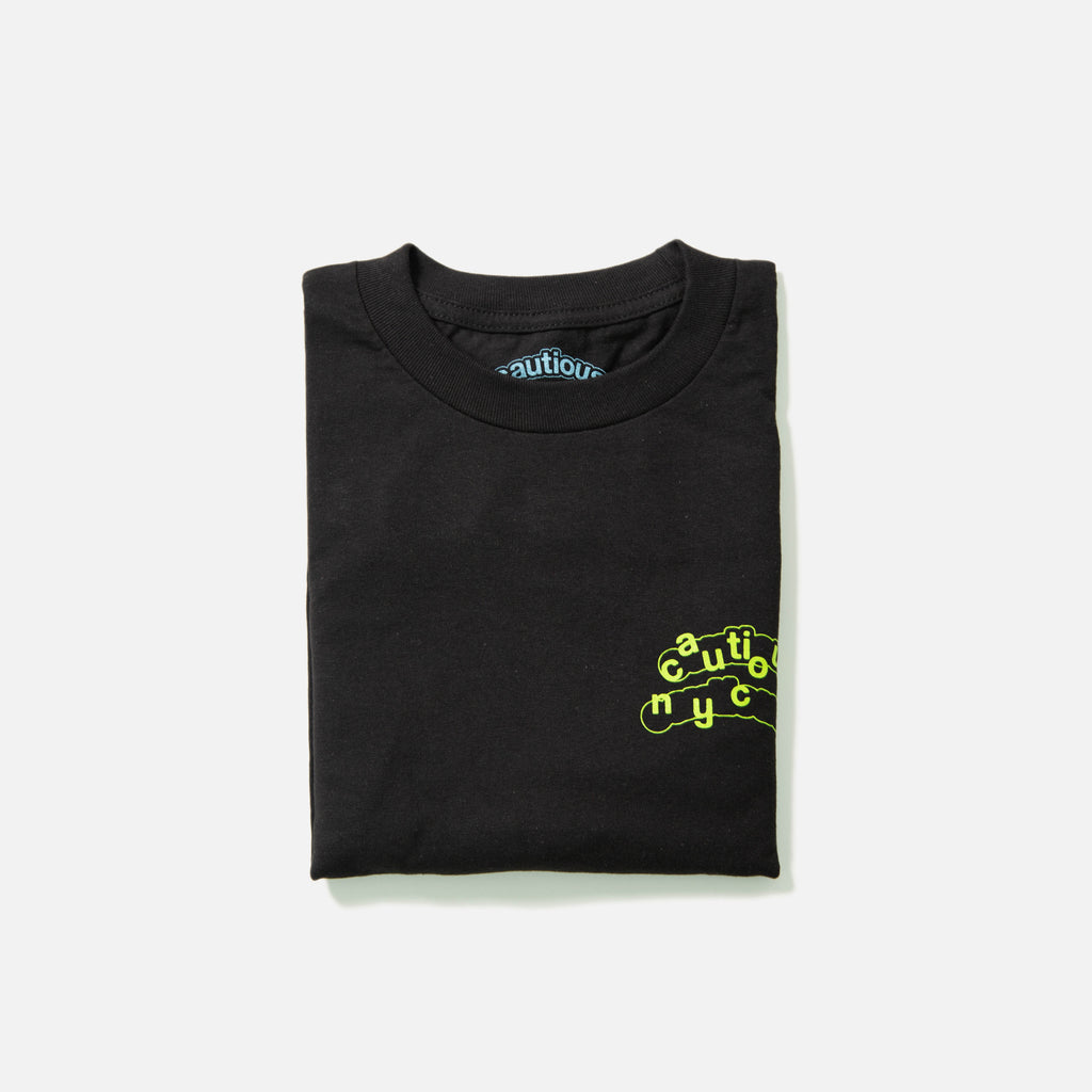 Signal Longsleeve T-shirt in Black from New York based Cautious blues store www.bluesstore.co