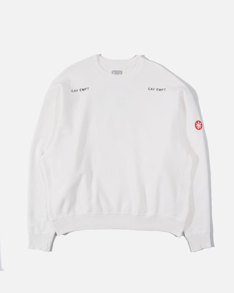 Washed Crew Neck in White from the Cav Empt Spring / Summer 2023 collection blues store www.bluesstore.co