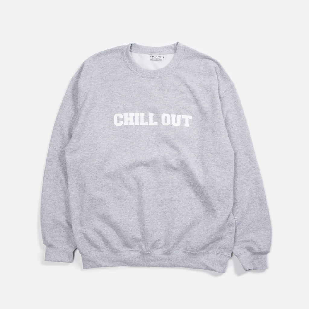 Chill Out Logo Sweatshirt Heather Grey Blues Store
