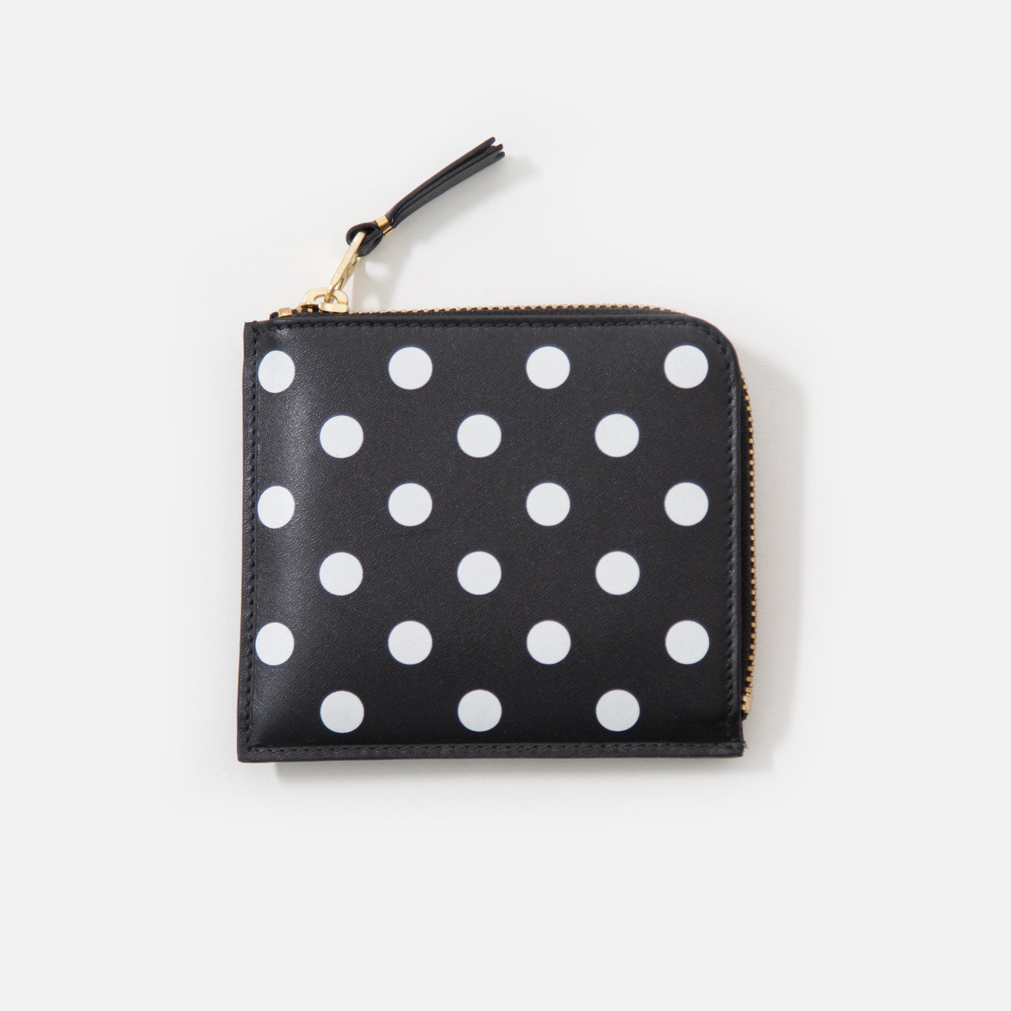 Comme des Garcons Wallet Classic Leather in Polka Dot Black SA3100PD