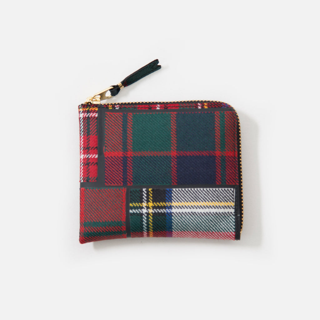 Comme des Garcons Tartan Patchwork Wallet in Red Wool SA3100TP blues store www.bluesstore.co