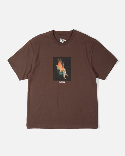 Burning T-shirt in Brown from the Dancer Spring / Summer 2023 collection blues store www.bluesstore.co