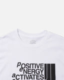 Positive Energy T-shirt in White from Fountain blues store www.bluesstore.co