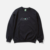 Happy Frog Crewneck in Black from Frog Skateboards blues store www.bluesstore.co