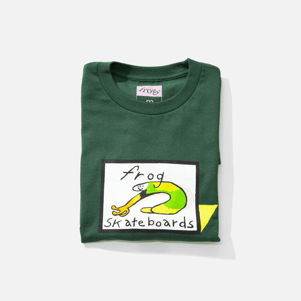 Classic Frog Logo T-shirt in Forest Green from Frog Skateboards blues store www.bluesstore.co