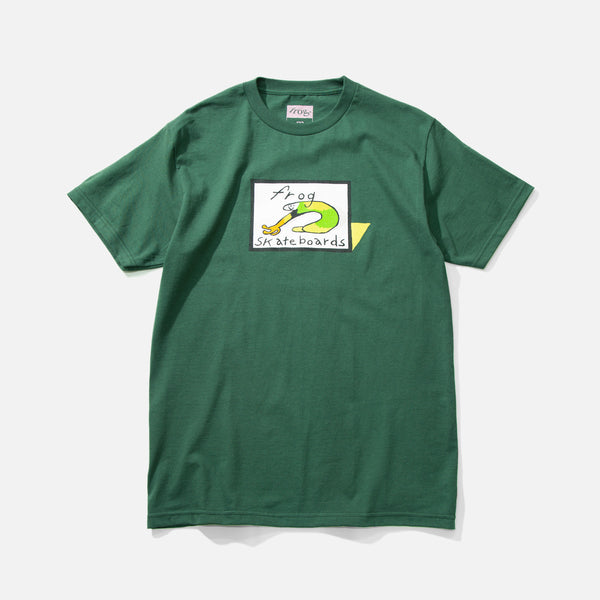 Classic Frog Logo T-shirt in Forest Green from Frog Skateboards blues store www.bluesstore.co