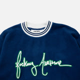Cursive Crewneck in Navy from Fucking Awesome blues store www.bluesstore.co