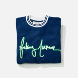 Cursive Crewneck in Navy from Fucking Awesome blues store www.bluesstore.co