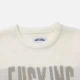 Intarsia Sweater in White from Fucking Awesome blues store www.bluesstore.co