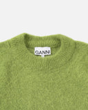 Brushed Alpaca O-Neck in Going Green from the Ganni Spring / Summer 2023 collection blues store www.bluesstore.co