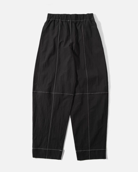 Cotton Crepe Curve Trousers in Black from the Ganni Spring / Summer 2023 collection blues store www.bluesstore.co