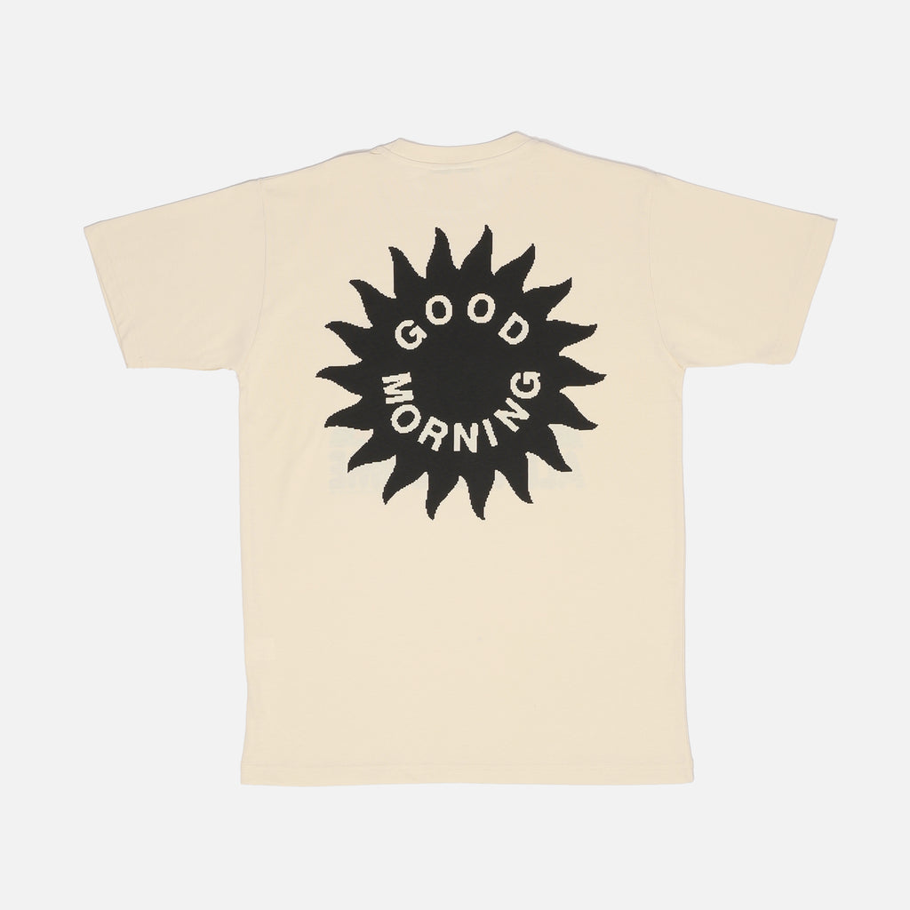 All Welcome Garden Short Sleeve Tee in Natural from Good Morning Tapes blues store www.bluesstore.co