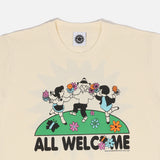 All Welcome Garden Short Sleeve Tee in Natural from Good Morning Tapes blues store www.bluesstore.co