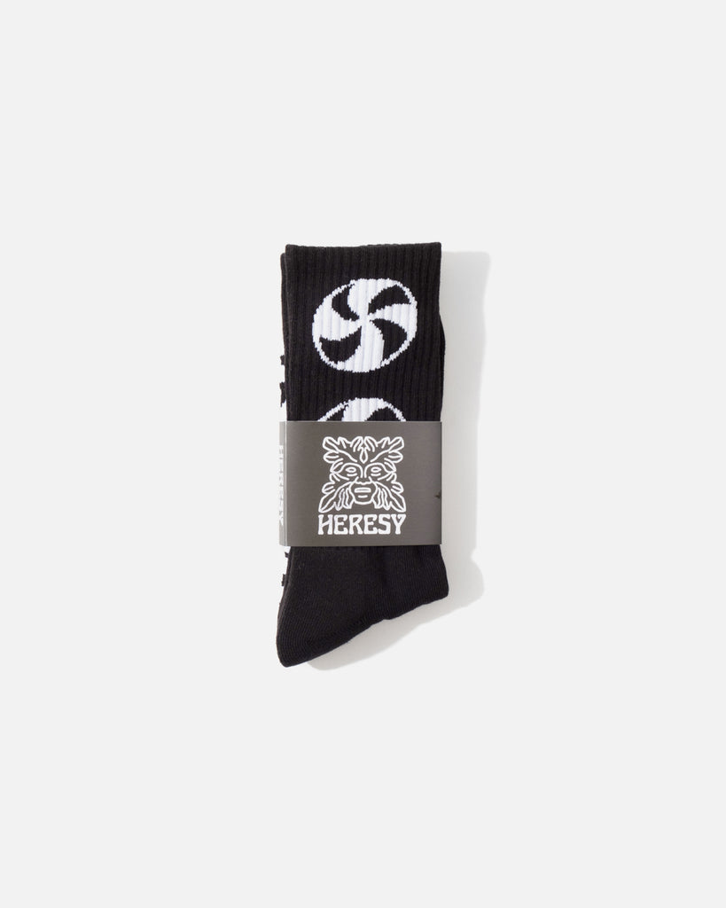 Portal socks in Black from the Heresy Spring / Summer 2023 collection blues store www.bluesstore.co