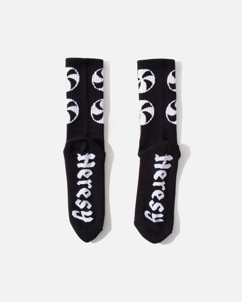 Portal socks in Black from the Heresy Spring / Summer 2023 collection blues store www.bluesstore.co