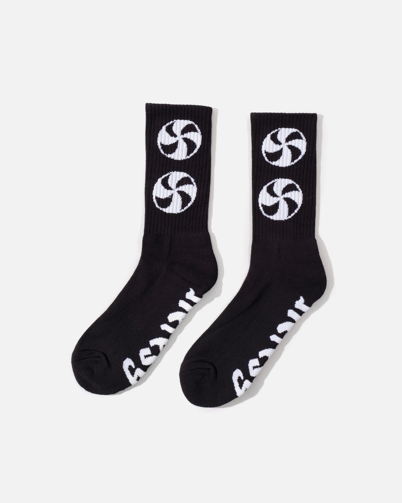 Portal socks in Black from the Heresy Spring / Summer 2023 collection blues store www.bluesstore.co