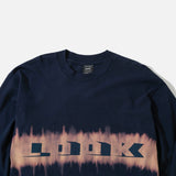 Shade logo fade longsleeve t-shirt in navy  from New York based LQQK Studio blues store www.bluesstore.co