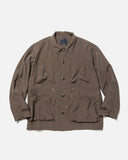 Peach Cloth Shirt Blouson in D. Brown from the Meanswhile Spring / Summer 2023 collection blues store www.bluesstore.co