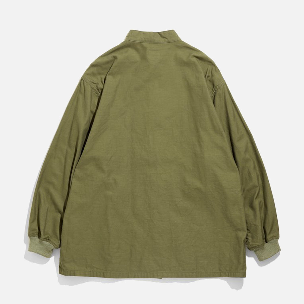 S.C. Army Shirt in Olive Back Sateen from Needles Spring / Summer 2021 collection blues store www.bluesstore.co