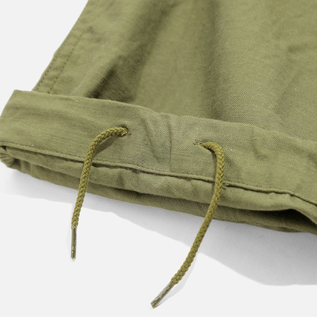 SS22 Needles String Fatigue Pant in Olive Back Sateen blues store www.bluesstore.co