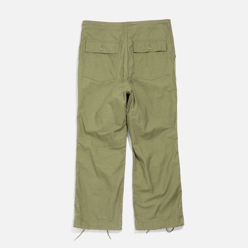 SS22 Needles String Fatigue Pant in Olive Back Sateen blues store www.bluesstore.co