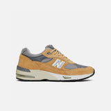 991 Made in England New Balance trainer in tan / grey blues store www.bluesstore.co