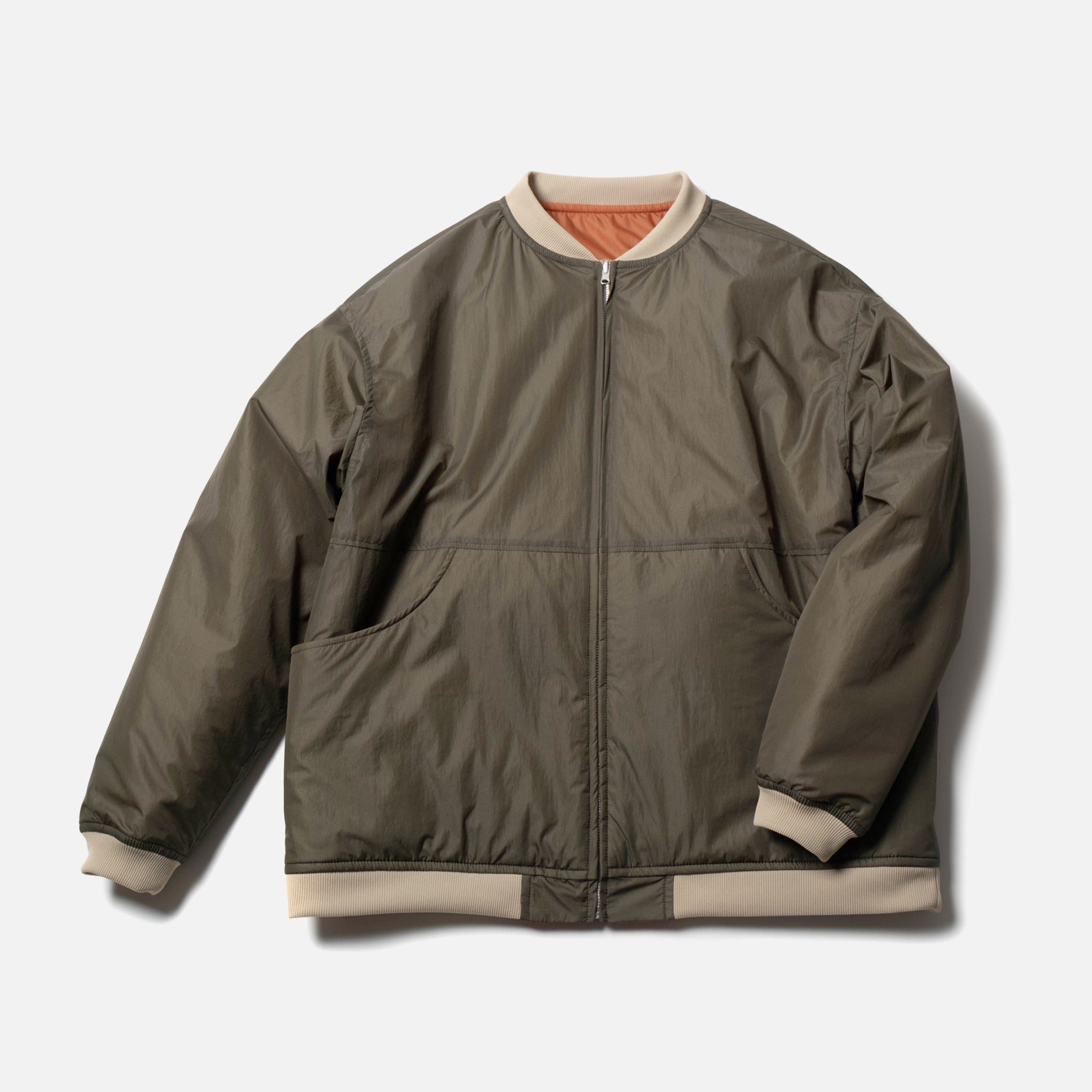 Noroll Reversible Light Space Jacket in Olive / Orange | Blues Store