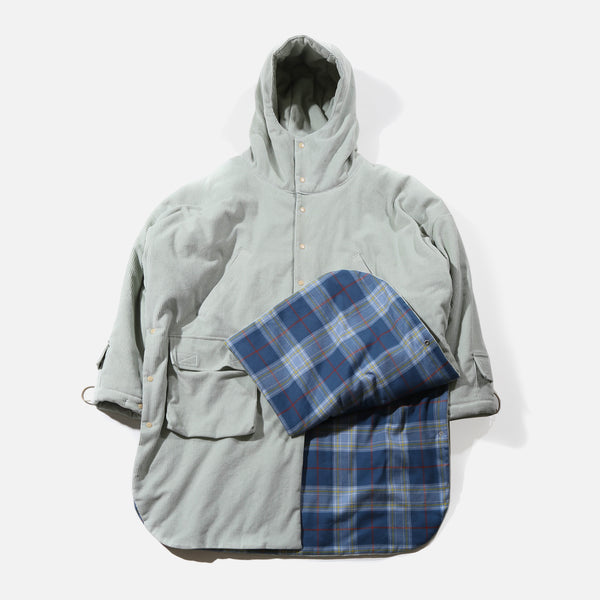 Long Futon Corduroy Coat in Mint from PHINGERIN blues store www.bluesstore.co