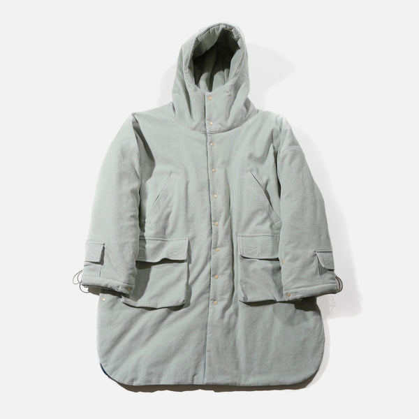 Long Futon Corduroy Coat in Mint from PHINGERIN blues store www.bluesstore.co