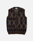 pop trading company Knitted Cardigan Vest in Delicioso blues store www.bluesstore.co