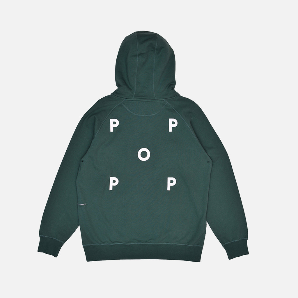 Pop Logo Hoodie in bistro green from Pop Trading Company blues store www.bluesstore.co