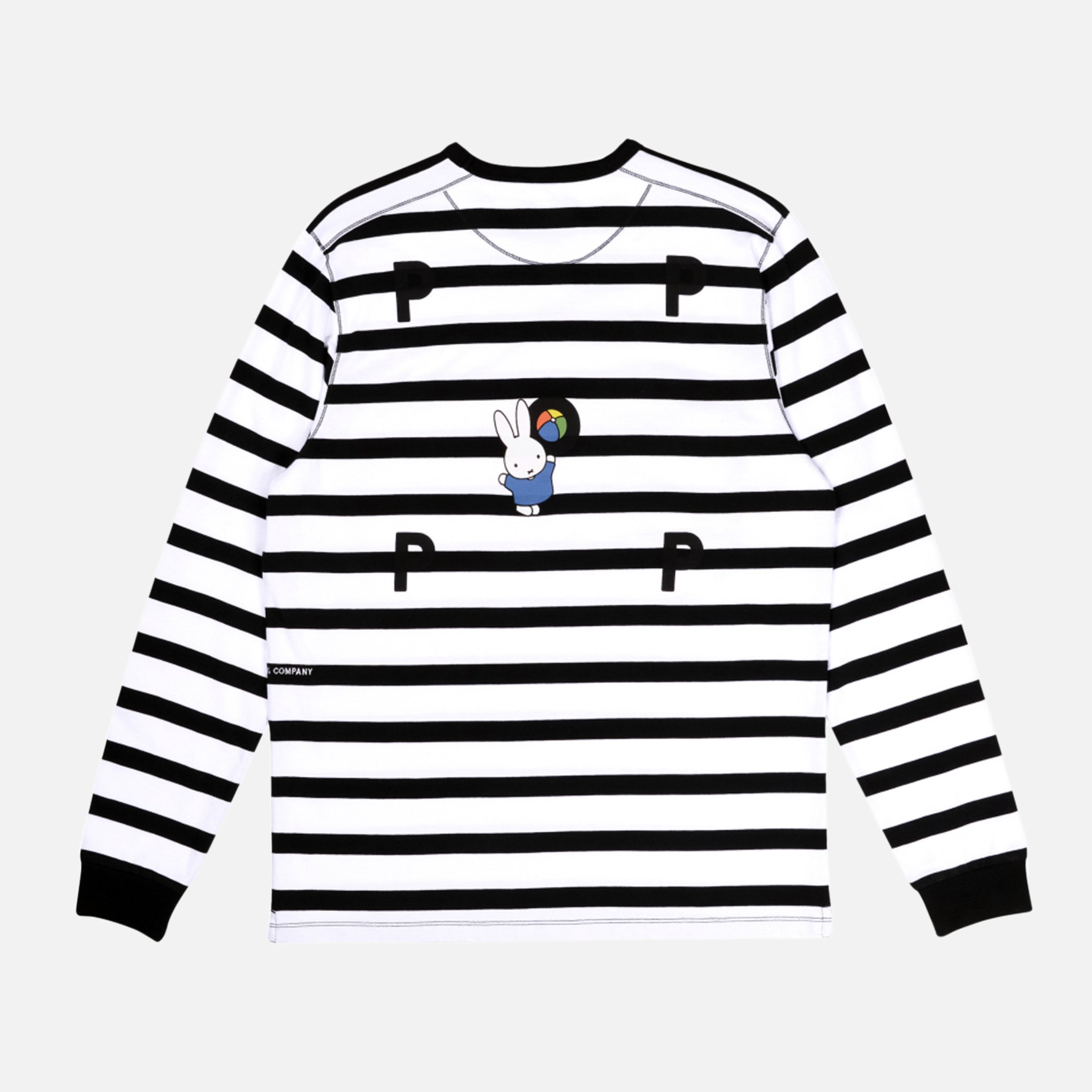 Pop + Miffy Striped Longsleeve T-shirt - White / Black