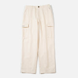 SS22 DRS Herringbone Cargo Pants in Off White from Pop Trading Company blues store www.bluesstore.co