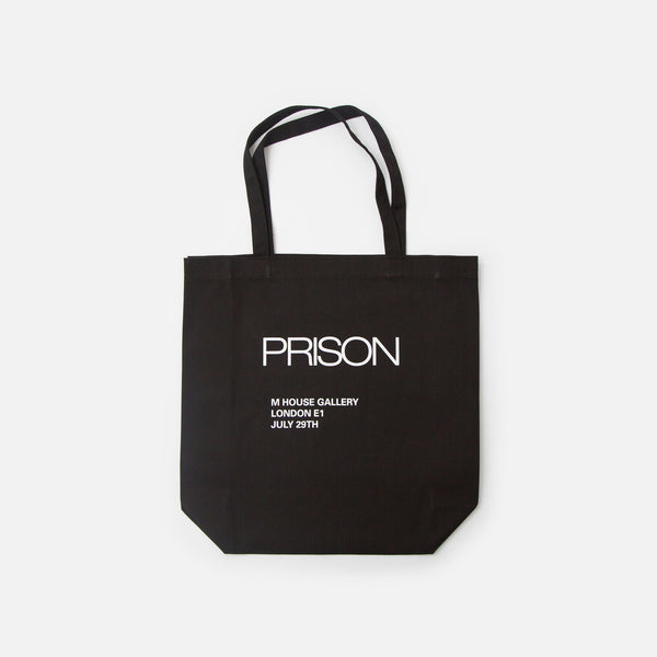 Logo tote in black from Prison Blues Store