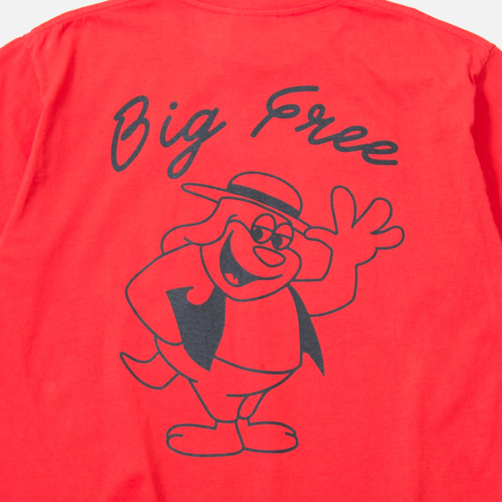 Big Free t-shirt in cherry red from the Public Possession blues store www.bluesstore.co