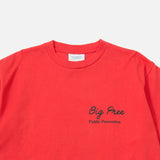 Big Free t-shirt in cherry red from the Public Possession blues store www.bluesstore.co