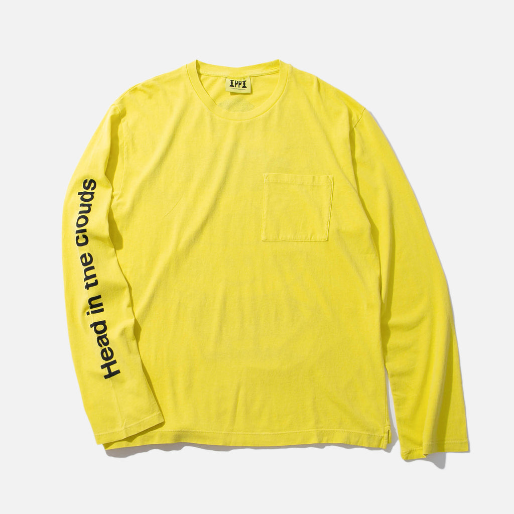 Head in the Clouds Longsleeve T-shirt - Faded Zitrone Yellow