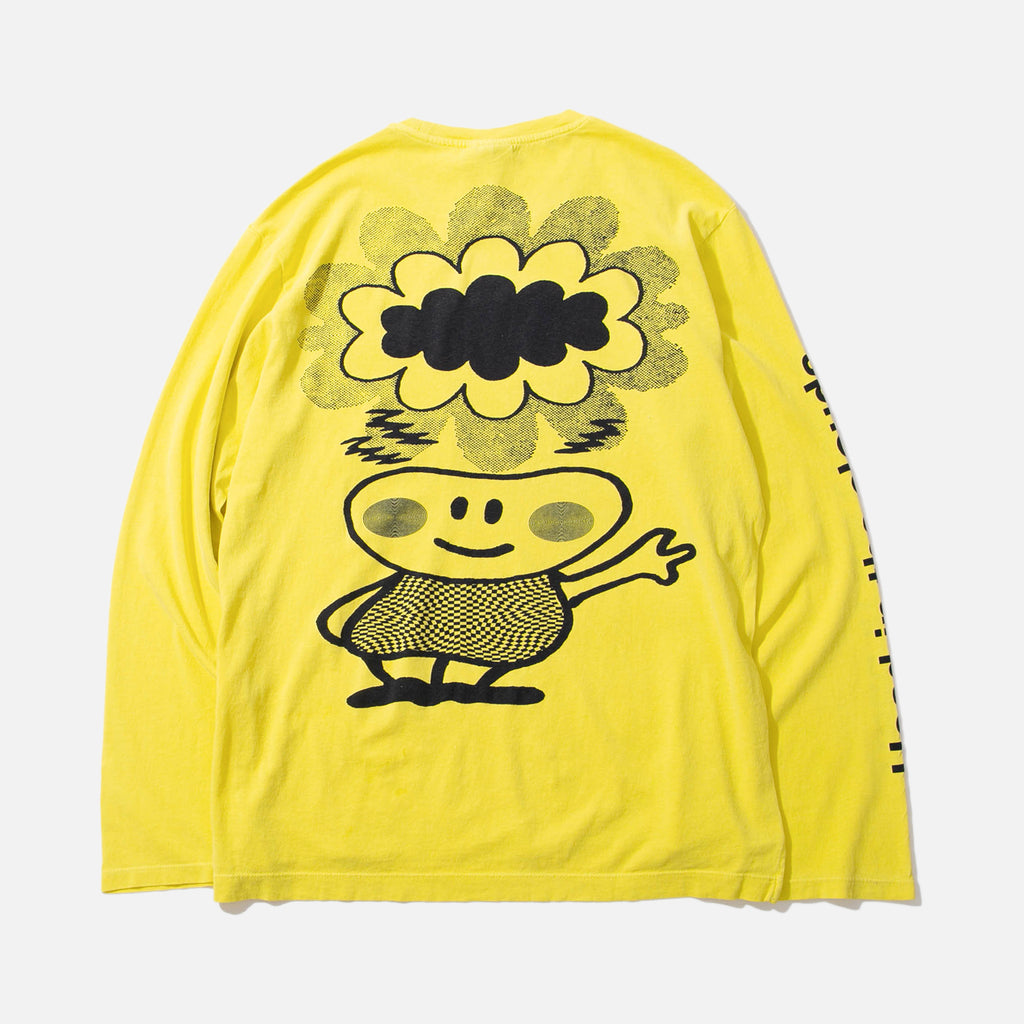 Head in the Clouds Longsleeve T-shirt - Faded Zitrone Yellow