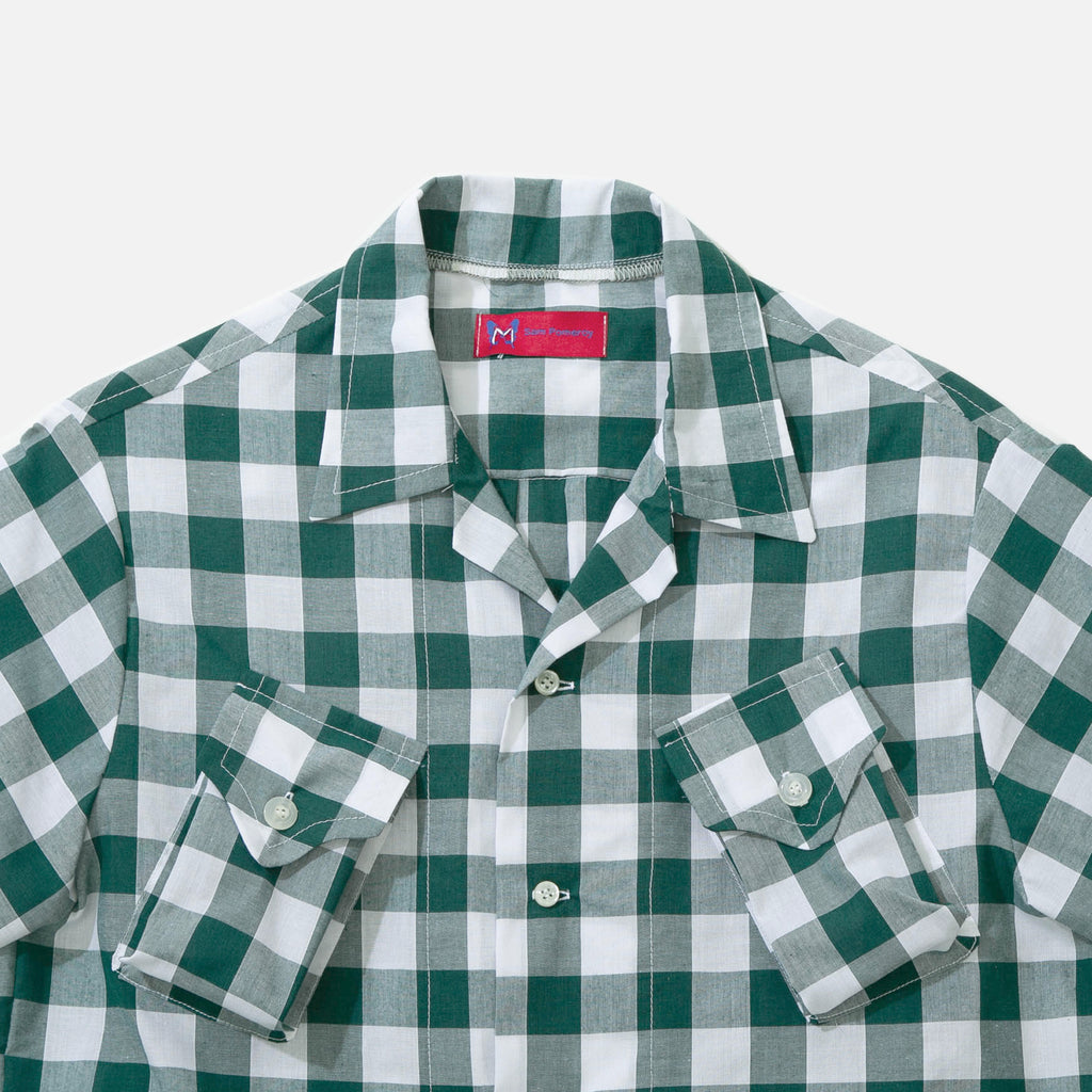 Cargo Shirt in green and white gingham by Sam Pomeroy blues store www.bluesstore.co