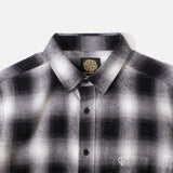 Shadow Plaid Flannel Shirt in White / Black from Sex Hippies blues store www.bluesstore.co