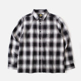 Shadow Plaid Flannel Shirt in White / Black from Sex Hippies blues store www.bluesstore.co