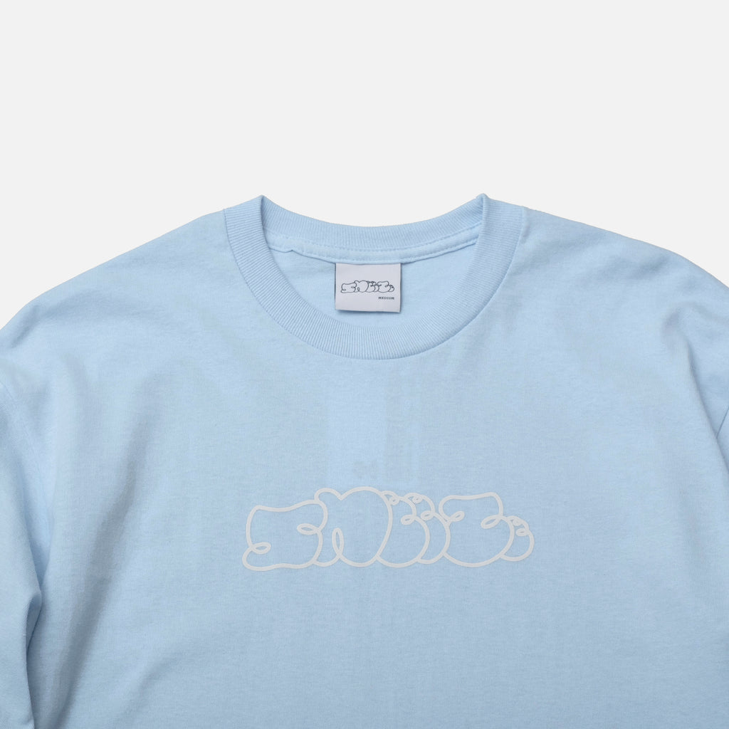Sneeze long sleeve logo t-shirt in sky blue from the brands Holiday 22 collection blues store www.bluesstore.co
