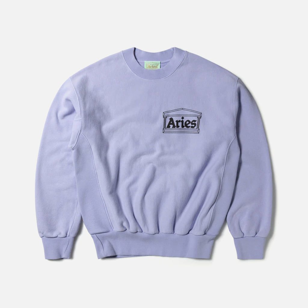 Premium Temple Sweatshirt in Lilac from the Aries Arise blues store www.bluesstore.co