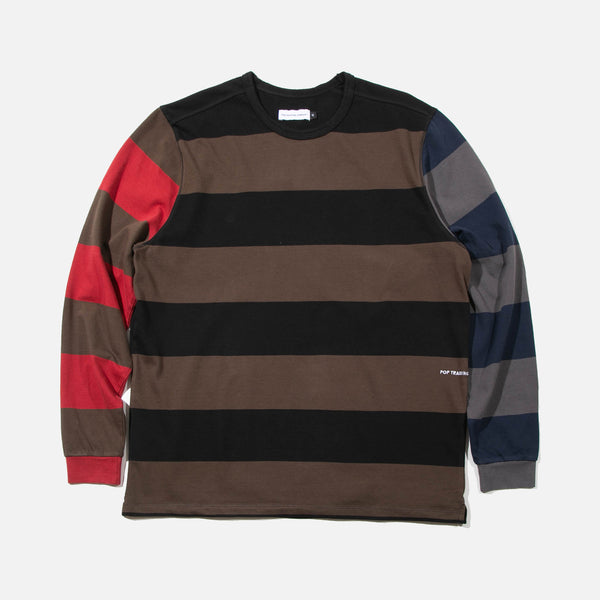 SS22 Striped Longsleeve T-shirt in Delicioso from Pop Trading Company blues store www.bluesstore.co