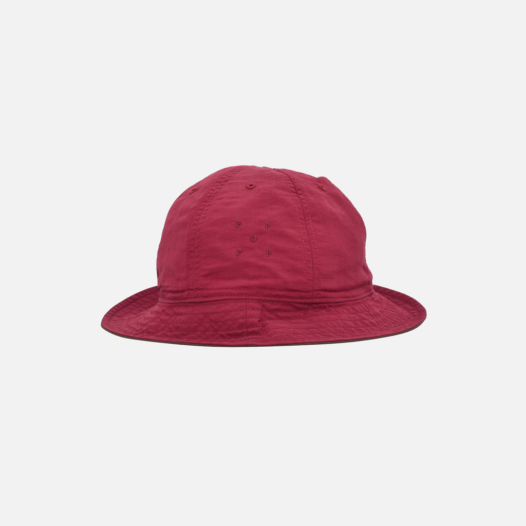 Pop Trading Company reversible bell hat in delicioso / wine from the brands SS22 collection blues store www.bluesstore.co